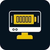 Battery Glyph Two Color Icon vector