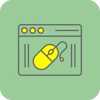 Mouse Filled Yellow Icon vector