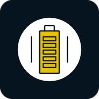 Battery Glyph Two Color Icon vector