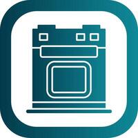 Electric Stove Glyph Gradient Round Corner Icon vector