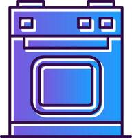 Electric Stove Gradient Filled Icon vector