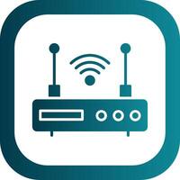 Modem Glyph Gradient Round Corner Icon vector