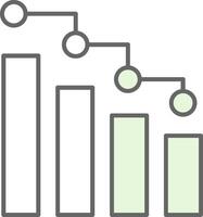 Bar Chart Fillay Icon vector