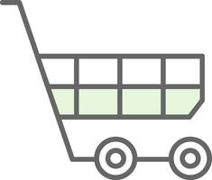 compras carro relleno icono vector