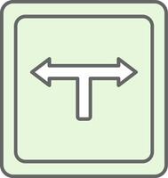 Direction Fillay Icon vector