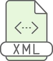 xml relleno icono vector