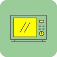 Microwave Filled Yellow Icon vector