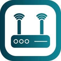 Modem Glyph Gradient Round Corner Icon vector