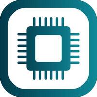 Circuit Board Glyph Gradient Round Corner Icon vector