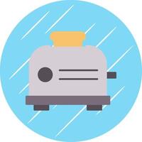 Toaster Flat Blue Circle Icon vector