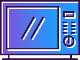 Microwave Gradient Filled Icon vector