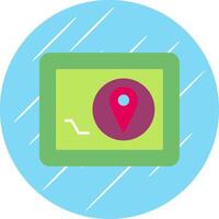 Navigator Device Flat Blue Circle Icon vector