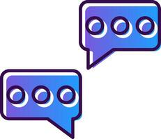 Chat Gradient Filled Icon vector
