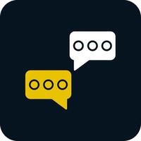 Chat Glyph Two Color Icon vector