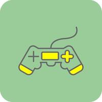 juego lleno amarillo icono vector