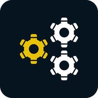 Gears Glyph Two Color Icon vector