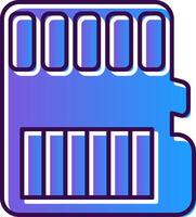 Memory Card Gradient Filled Icon vector