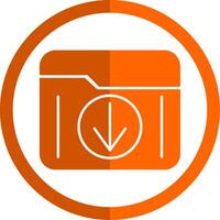 Download Glyph Orange Circle Icon vector