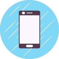 Mobile phone Flat Blue Circle Icon vector