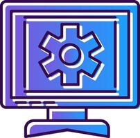 Process Gradient Filled Icon vector