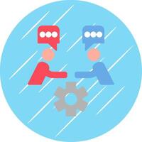 Business People Flat Blue Circle Icon vector