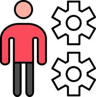 Business People Filled Half Cut Icon vector