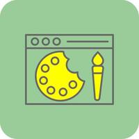 Paint Filled Yellow Icon vector