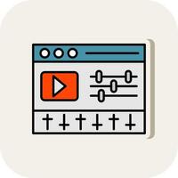 Editor Line Filled White Shadow Icon vector