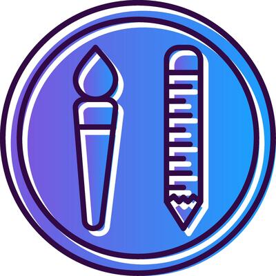 Edit Tools Gradient Filled Icon