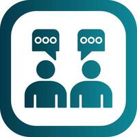 Talking Glyph Gradient Round Corner Icon vector