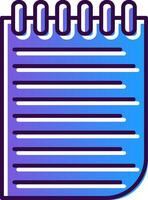 Note Gradient Filled Icon vector