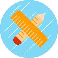 Pencil Flat Blue Circle Icon vector