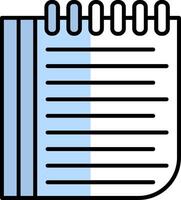Notes Filled Half Cut Icon vector