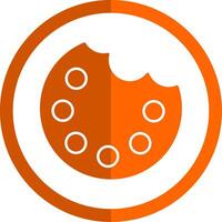 Palette Glyph Orange Circle Icon vector