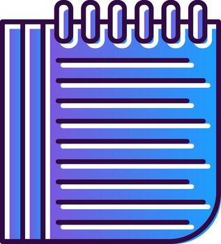 Notes Gradient Filled Icon vector
