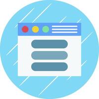 Process Flat Blue Circle Icon vector