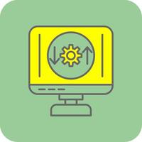 Process Filled Yellow Icon vector