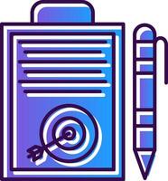 Planning Gradient Filled Icon vector