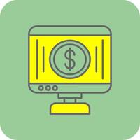 Budget Filled Yellow Icon vector