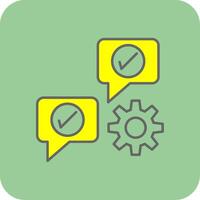 Communicate Filled Yellow Icon vector