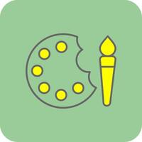 Paint Filled Yellow Icon vector