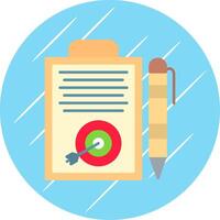 Planning Flat Blue Circle Icon vector