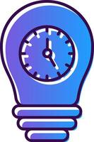 Time Management Gradient Filled Icon vector