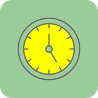 Time Management Filled Yellow Icon vector