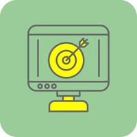 Target Filled Yellow Icon vector