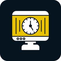 Time Management Glyph Two Color Icon vector