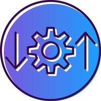 Process Gradient Filled Icon vector