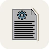 Report Line Filled White Shadow Icon vector