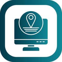 Location Glyph Gradient Round Corner Icon vector