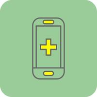 Health Filled Yellow Icon vector